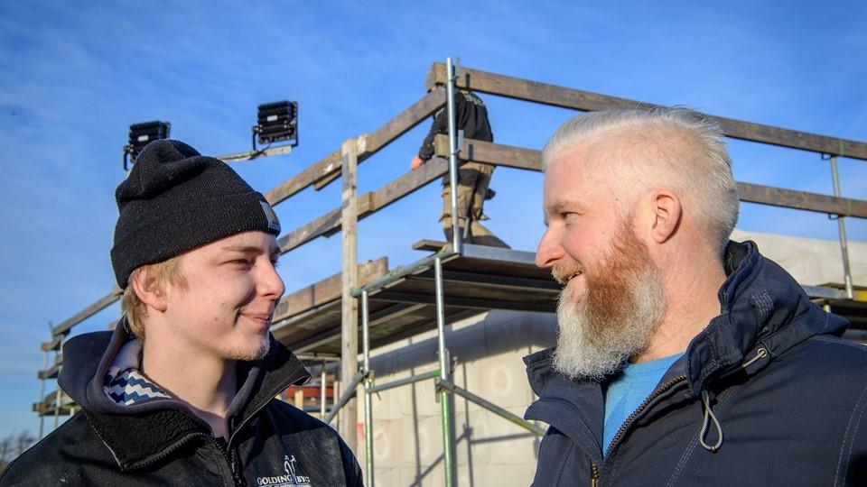 Forholdet mellem Eddie Trøstrup (til venstre) og rådgiveren Günther Thorhauge Rudkjøbing fra Jammerbugt Kommune er godt og tillidsfuldt. Det har ifølge Eddie været med til at løfte ham fri af mange problemer. Arkivfoto: Peter Broen