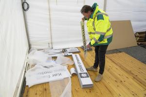 COVID-19 telte rejst i rekordfart: Der var taget højde for opgaven