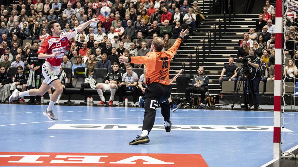 Mark Strandgaard bidrog godt til sejren med hele otte mål. Foto: Henrik Bo <i>Foto: Henrik Bo</i>
