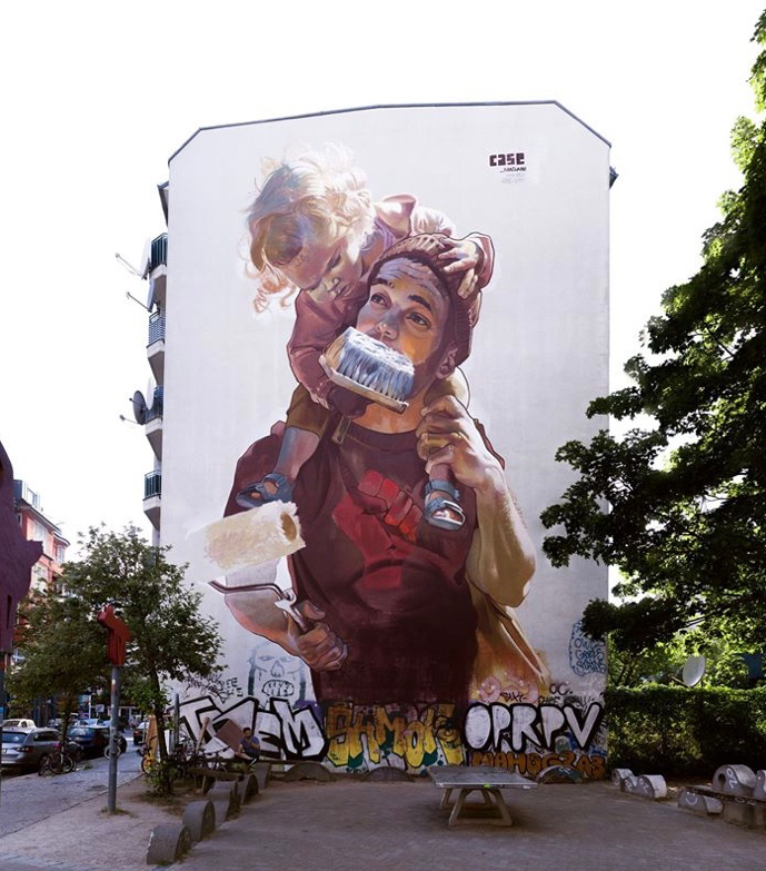 Tyske Case Maclaim er en af de nye kunstnere, der på et tidspunkt skal lave et stort værk i Aalborg. Foreløbig må gavlmalerierne dog vente. Foto: Kirk Gallery