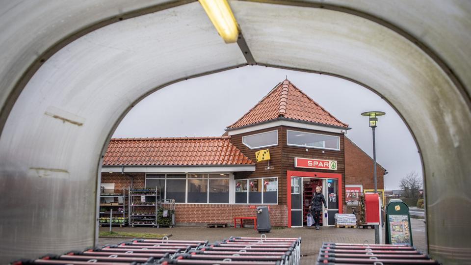 Spar-købmanden i Vestbjerg er to gange på få måneder blevet ramt af røveri. Foto: Martin Damgård