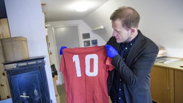 Henning Enoksens trøje fra OL i Rom 1960. Foto: Peter Mørk