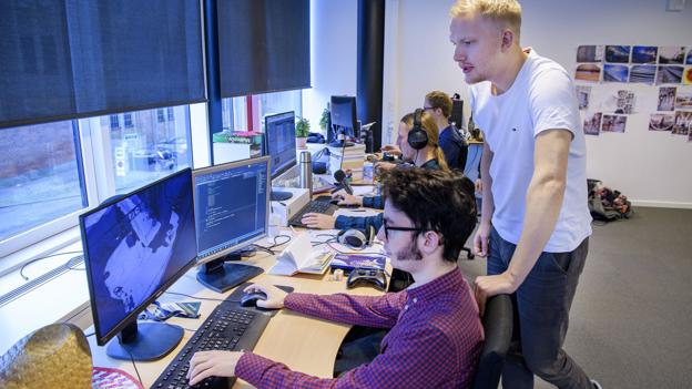 Tunnel Vision Games, sender deres første spil på gaden i januar, kaldet Lightmatter. Foto: Peter Mørk <i>Peter Mørk</i>