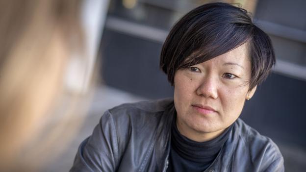 Louise Kveiborg Ladefoged, 40 år, er uddannet sociolog ved AAU i 2018 og er specialiseret i bysociologi. Hun er tilflytter og bor med sin mand i Aalborg. Foto: Martin Damgaard