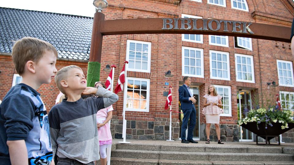 Biblioteket her har færre besøgende - men flere digitale udlån, viser ny rapport. Arkivfoto: Hans Ravn
