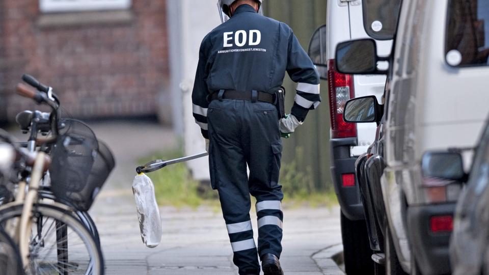 Bomberydderne fra EOD har tidligere været i aktion i Nordjylland - mandag var det i Nykøbing Mors, der blev fundet en gammel granat. Arkivfoto: Torben Hansen <i>Foto:Torben Hansen</i>