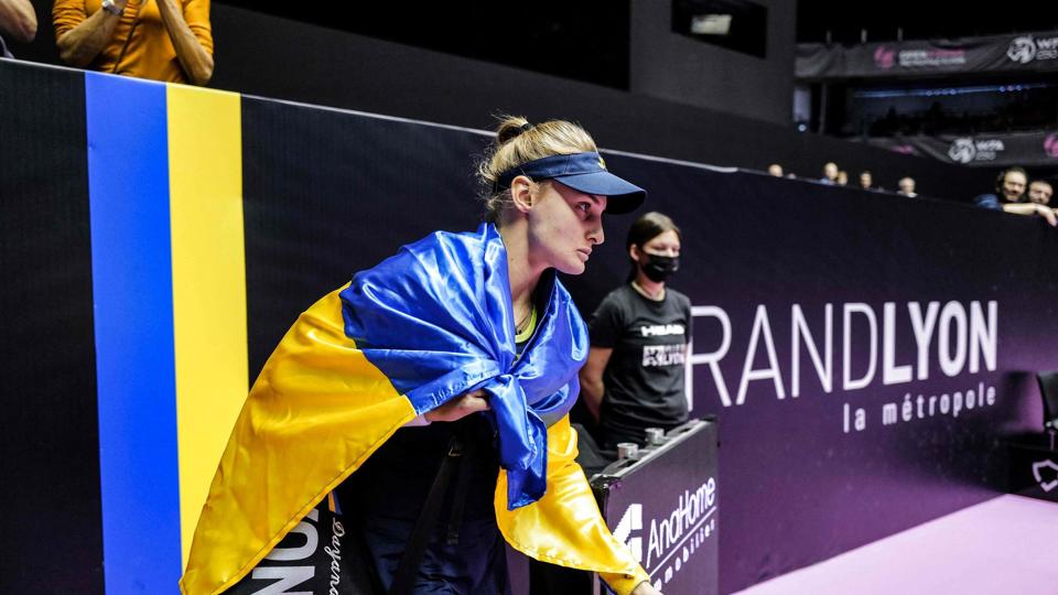 Dayana Yastremska vil donere alle sine præmiepenge fra Lyon Open til sit hjemland, Ukraine. <i>Olivier Chassignole/Ritzau Scanpix</i>