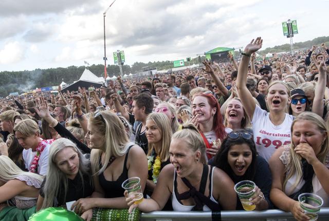 Grøn var udsolgt i Aalborg sidste år, og dermed var 21.000 publikummer på plads til at nyde de mange koncerter på pladsens scener. Arkivfoto: Laura Guldhammer