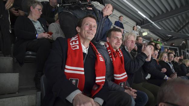Hans Kongelige Højhed Prins Joachim var til ishockey i Aalborg. Foto: Claus Søndberg