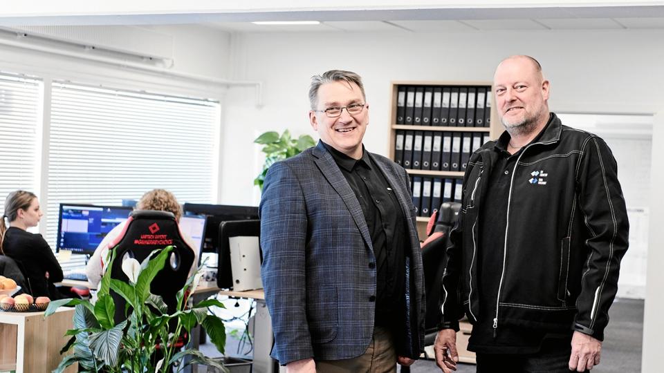 Frank Bisgaard Andersen (t.v.) og Peter Berke skal arbejde sammen i LabTech Data’s regi. Privatfoto