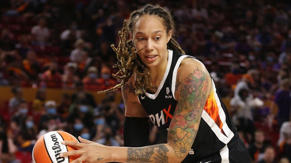 Brittney Griner tilbage i oktober i aktion for sin amerikanske klub Phoenix Mercury. (Arkivfoto) <i>Christian Petersen/Ritzau Scanpix</i>