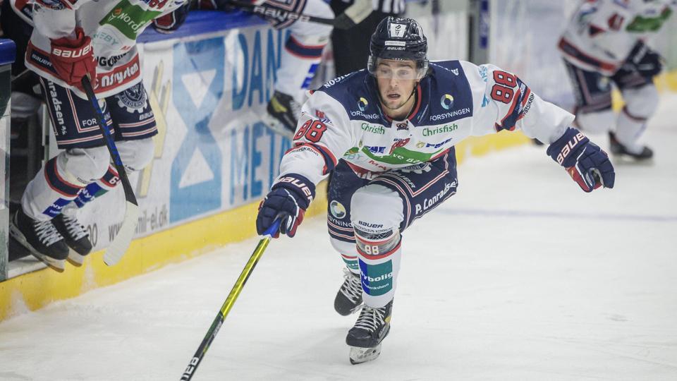 Jonathan Brinkman fik scoret for White Hawks. Foto Martin Damgård <i>Martin Damgård</i>