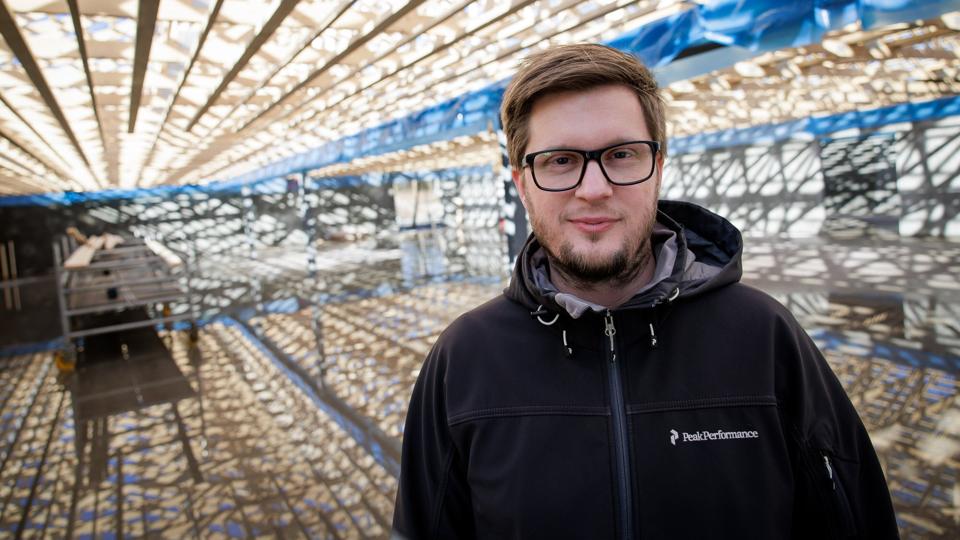 Kasper Pedersen skal stå i spidsen for den 800 kvadratmeter store købmand i Voerså, der åbner i maj.  Foto: Bo Lehm