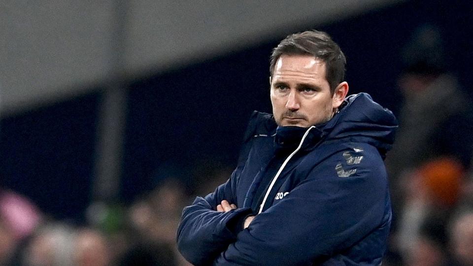 Frank Lampard var på ingen måde tilfreds med, hvad han så sit Everton-mandskab præstere mandag aften mod Tottenham. <i>Ben Stansall/Ritzau Scanpix</i>
