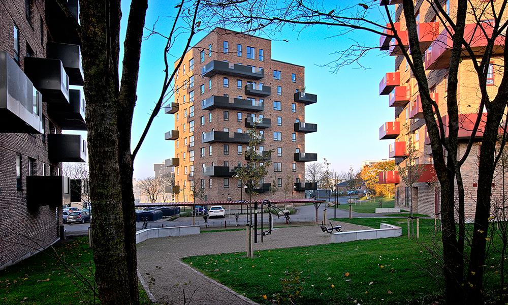 Parkbyen i Aalborg med 222 lejligheder, fordelt på fem boligtårne er blandt de større projekter, som HP Byg har afleveret i 2021.