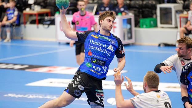 Marcus Midtgaard scorede tre gange på seks forsøg, og netop den lave effektivitet blev afgørende i en tæt kamp mod Ribe-Esbjerg. <i>Arkivfoto: Bo Lehm</i>