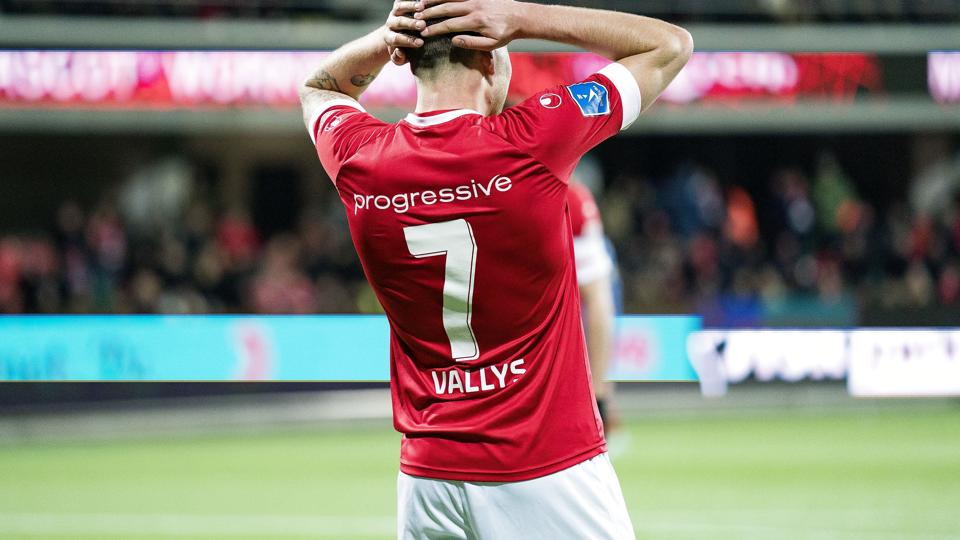 Silkeborgs Nicolai Vallys er langt fra tilfreds med præstationen mod Randers FC. <i>Bo Amstrup/Ritzau Scanpix</i>