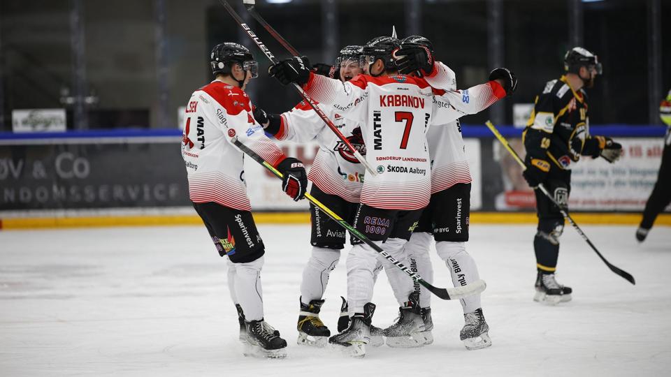 Aalborg Pirates fører 2-0 over Herlev Eagles i Metal Ligaens kvartfinaler. <i>Martin Sylvest/Ritzau Scanpix</i>