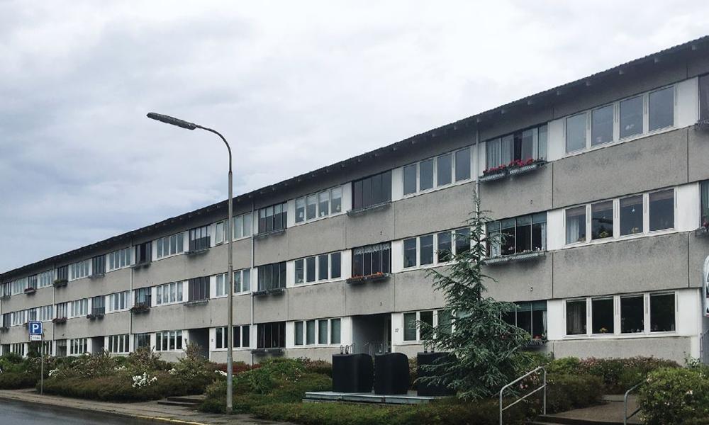 Bjerggården som den tager sig ud inden om- og udbygningen. Bjerggården som den tager sig ud inden om- og udbygningen.