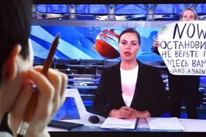 Journalist forsvundet efter protest i direkte russisk tv
