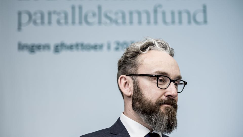 Ole Birk Olesen lover, at der ikke er ghettoer i Danmark i 2030. Et stort løfte af en transport, - bygnings- og boligminister, når de sidste fem planer ifølge regeringen er slået fejl. Foto: Mads Claus Rasmussen/Scanpix 2018 <i>Ritzau Scanpix</i>