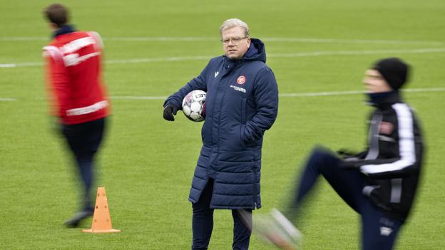 Lars Friis kom første gang på træningsanlægget onsdag, og mandag står han i spidsen for AaB for første gang i en gældende kamp. Foto: Claus Søndberg <i>Foto: Claus Søndberg</i>