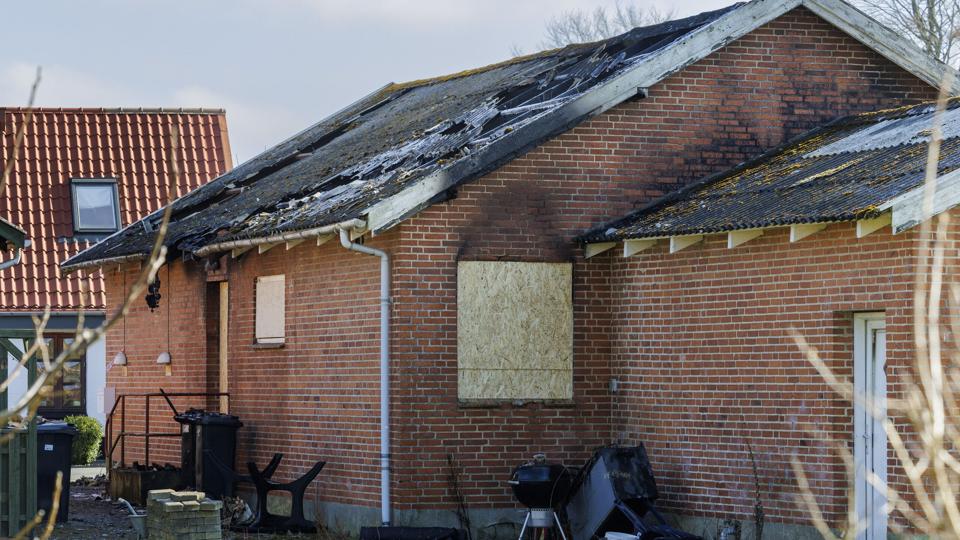 Villaen i Terndrup tog massivt skade ved branden. Foto: Henrik Bo <i>Foto: Henrik Bo</i>