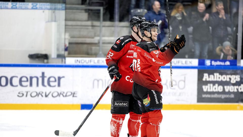 Emilio Romig har jublet tre gange over egne scoringer for sin nye klub - to gange i slutspillet. Foto: Torben Hansen <i>Foto: Torben Hansen</i>