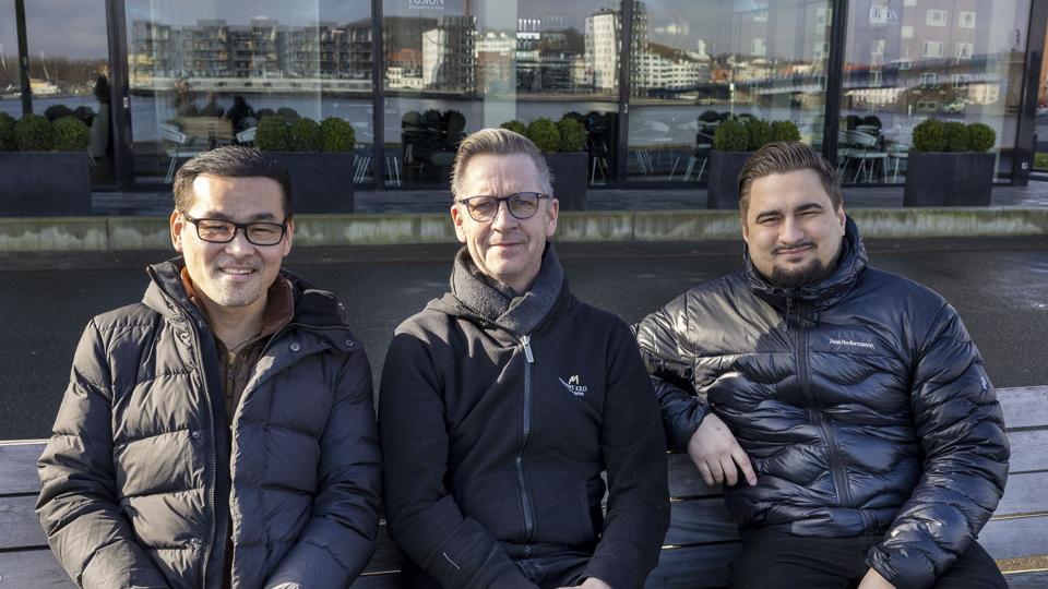 Vinh Du fra Fusion, Morten Nielsen fra Mortens Kro og Gridsada "Kid" Khamhomkul fra Nam er klar til en aften i velgørenhedens tegn. Foto: Kim Dahl Hansen <i>Foto: Kim Dahl Hansen</i>