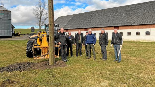 Folk fra byens storkelaug: Fra venstre Jens Christian Jensen, Lars Storgaard, Henning Bruun, Claus Bundgaard, Bent Østergaard Jensen, Anders Elbæk og Leif Kragh. Privatfoto