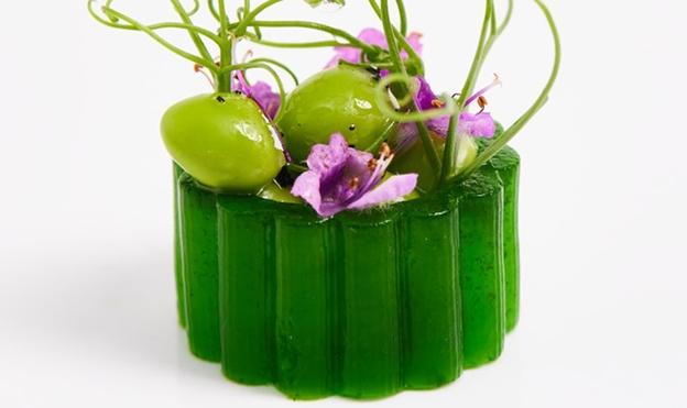 Retten med ærter, granny smith-æbler og verbena <i>Foto: Bocuse d'Or</i>