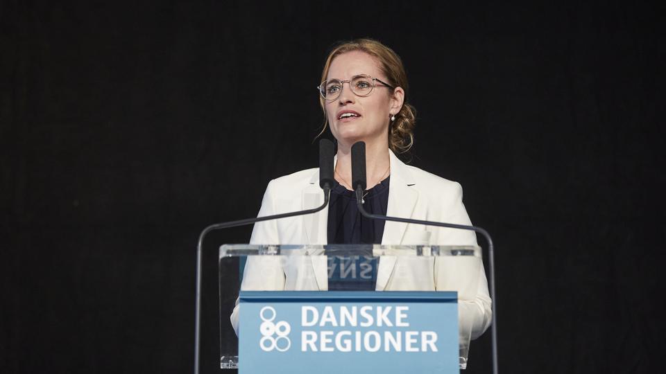 Stephanie Lose (V) holdt torsdag sin sidste tale som formand for Danske Regioner med en klar appel til regeringen. <i>Mikkel Berg Pedersen/Ritzau Scanpix</i>