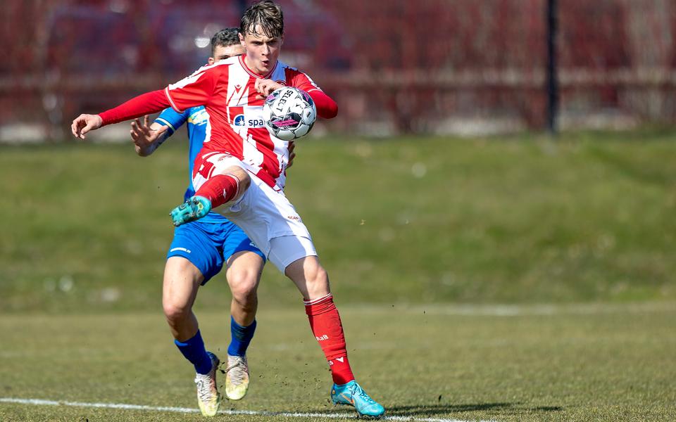 Oscar Meedom og AaB's U19-hold fik langt om længe en sejr. <i>Arkivfoto: Torben Hansen</i>