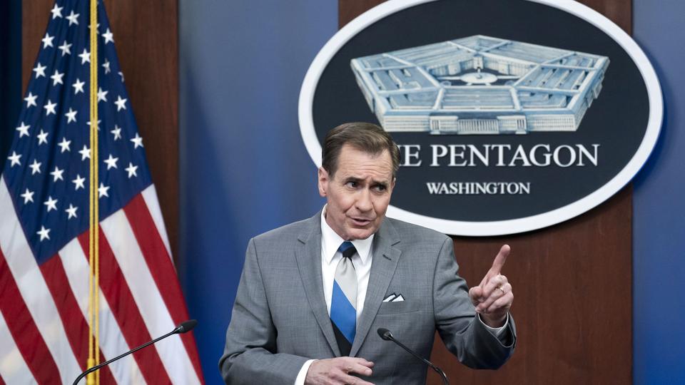Omkring 200 marinesoldater fra USA bliver flyttet til Litauen efter en manøvre i Norge, fortæller John Kirby, der er talsmand for det amerikanske forsvarsministerium, Pentagon. <i>Alex Brandon/Ritzau Scanpix</i>