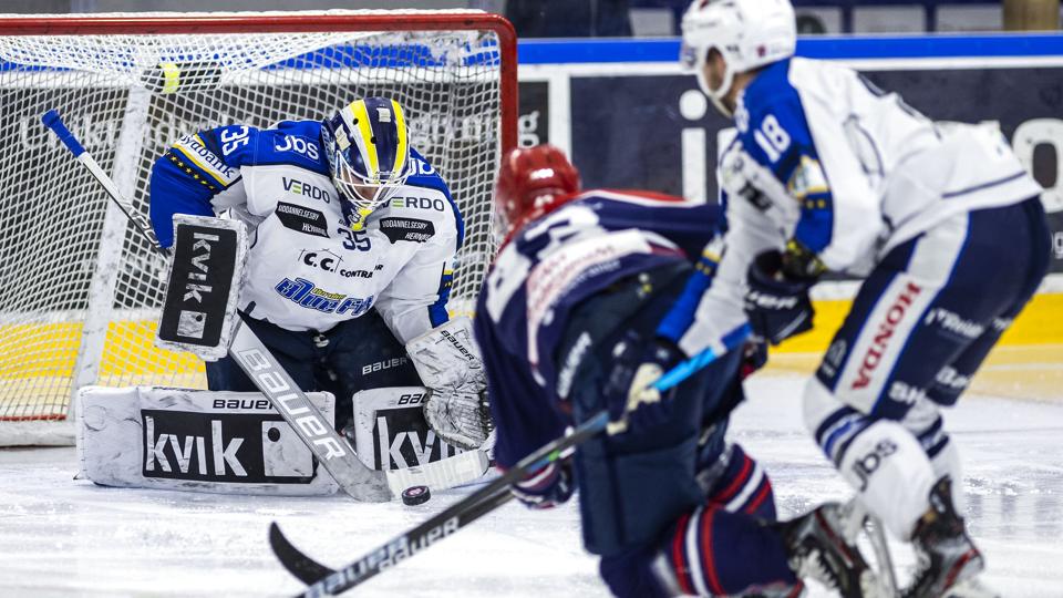 Herning Blue Fox røg ud af kvartfinalerne i årets slutspil i Metal Ligaen til mestrene fra Rungsted Seier Capital. (Arkivfoto) <i>Martin Sylvest/Ritzau Scanpix</i>
