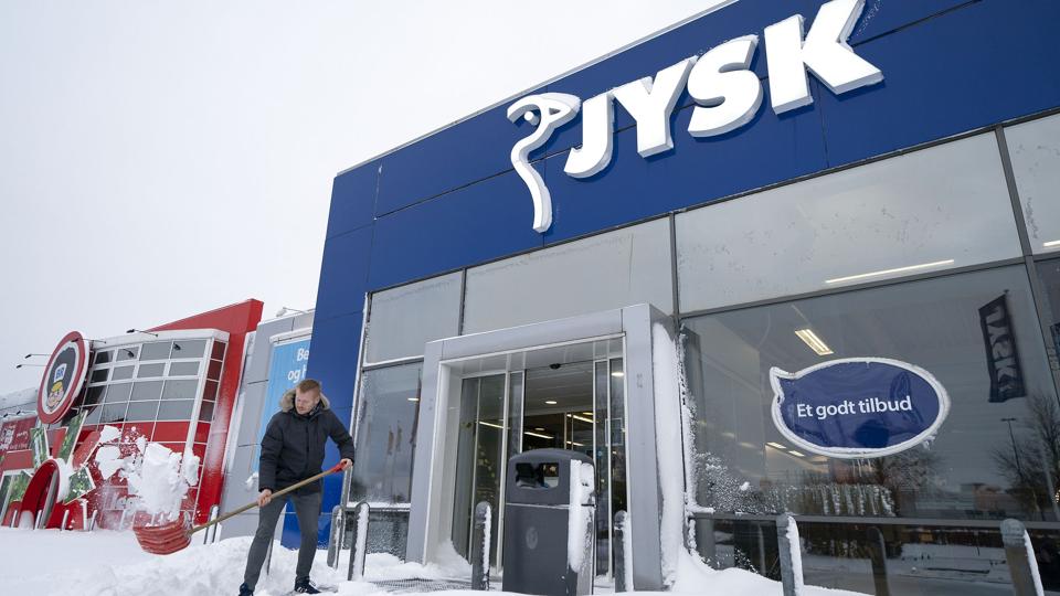 Jysk alle sine butikker i Rusland. På billedet ses en butik fra Kolding i Danmark, der ikke er omfattet af den russiske lukning. (Arkivfoto). <i>Frank Cilius/Ritzau Scanpix</i>