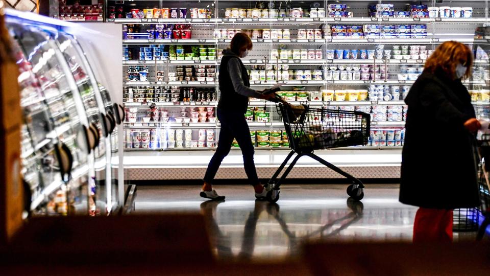 Forbrugerpriserne i Tyskland har ramt et rekordhøjt niveau i marts, viser tal onsdag. (Arkivfoto) <i>Ina Fassbender/Ritzau Scanpix</i>
