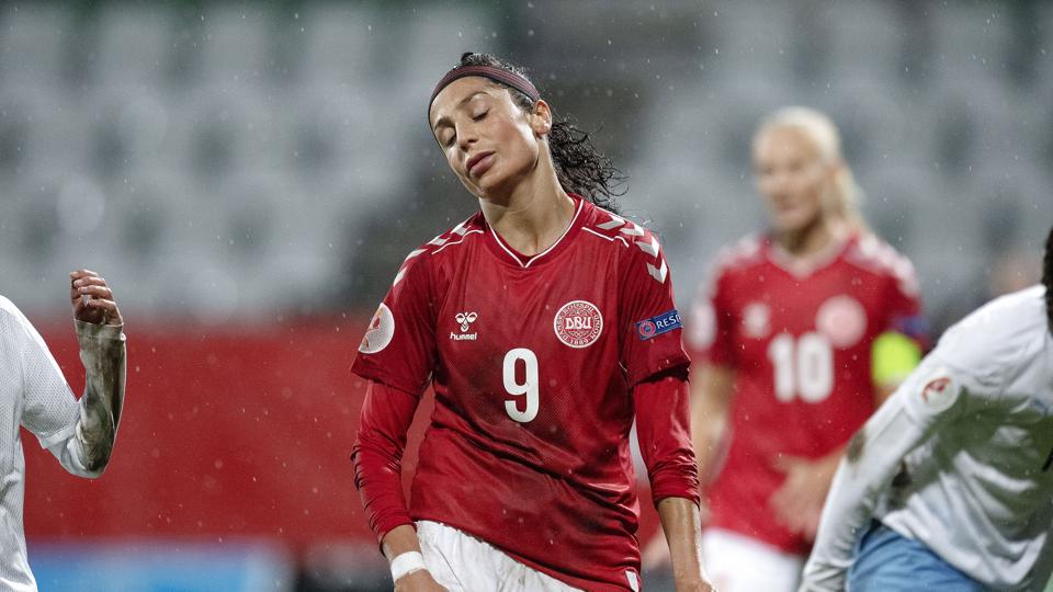 Nadia Nadim har sagt ja til at blive ambassadør for fodbold-VM i Qatar. Det har mødt stor kritik. (Arkivfoto) <i>Bo Amstrup/Ritzau Scanpix</i>