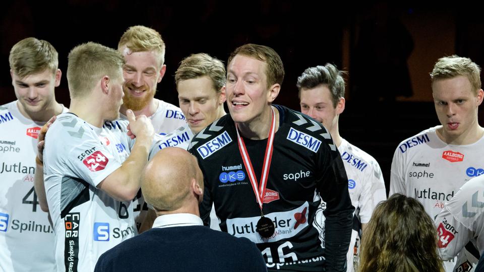 Mikael Aggefors erstattede i anden halvleg Kristian Säverås og blev helten for Aalborg Håndbold. Foto: Bo Lehm <i>Bo Lehm</i>
