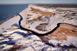 Se billederne: Vinterklædt Nordjylland set fra luften