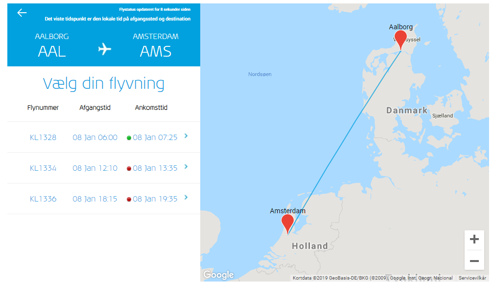 Blæst rammer flytrafikken: KLM aflyser nogle af tirsdagens afgange