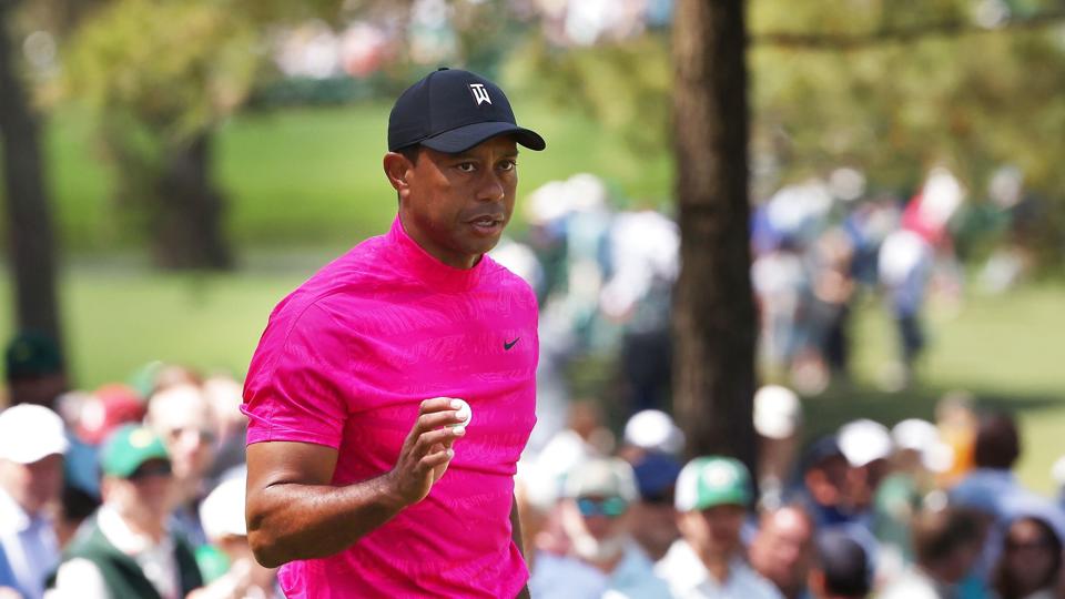 Tusindvis af fans fulgte Tiger Woods rundt på Augusta National Golf Club. <i>Jamie Squire/Ritzau Scanpix</i>
