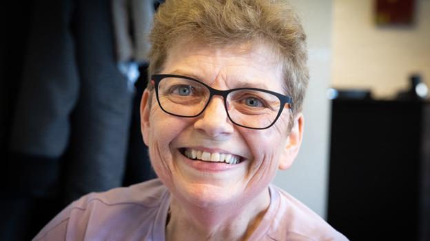 Den bedre form og de færre kilo har givet Lene Nielsen mere livsglæde, der formelig stråler ud af hende. <i>Foto: Kim Dahl Hansen</i>