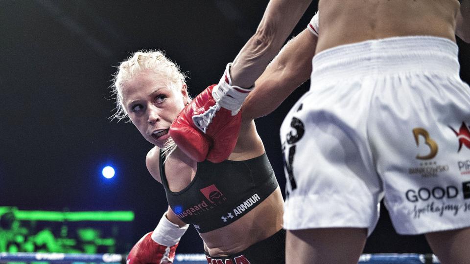 Den danske bokser Dina Thorslund forsvarede sent lørdag aften sin VM-titel hos forbundet WHO i bantamvægt, da hun på point vandt over Niorkis Carreno fra Venezuela. (Arkivfoto). <i>Henning Bagger/Ritzau Scanpix</i>