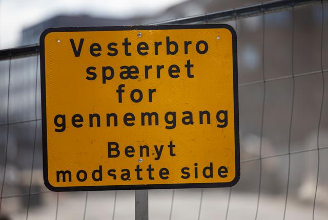 Vejarbejdet på Vesterbro strakte sig fra april til slutningen af september.
