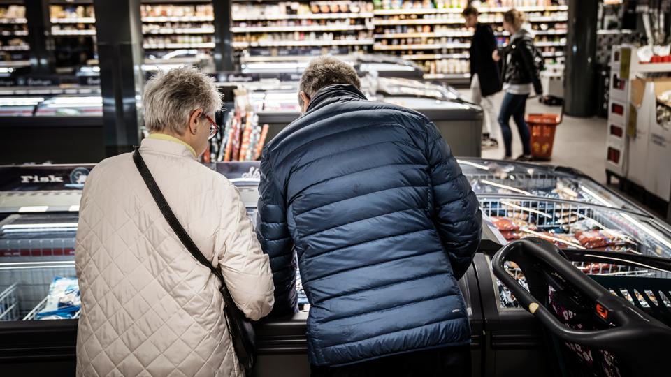 Forbrugerpriserne har de seneste måneder været kraftigt opadgående. I marts steg det samlede forbrugerprisindeks med 5,4 procent i forhold til samme måned året før. <i>Foto: Thomas Lekfeldt/Ritzau Scanpix.</i>