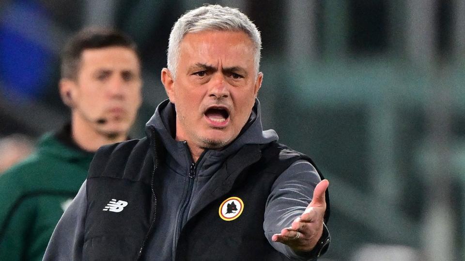 José Mourinho og Roma er videre til semifinalen i Conference League, efter at den italienske klub slog norske Bodø/Glimt. <i>Alberto Lingria/Reuters</i>