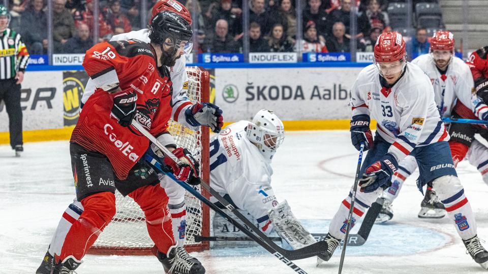 Pierre-Olivier Morin og Aalborg Pirates havde det svært i den anden DM-finale mod Rungsted. <i>Arkivfoto: Kim Dahl Hansen</i>