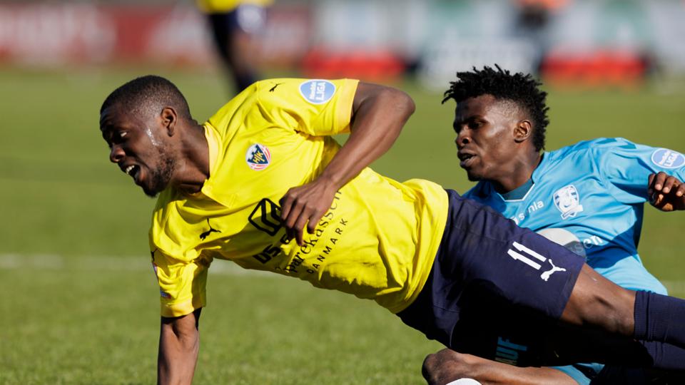 Hobro-angriberen Don Deedson var målfarlig men uskarp for Hobro i torsdagens opgør i Sundby Idrætspark. <i>Arkivfoto: Henrik Bo</i>