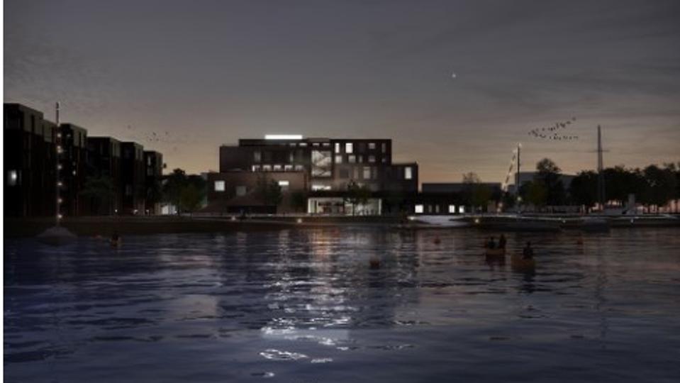 Lokalplanen stiller krav om, hvad der skal ske fra bygningstoppen. <i>Illustration: Aalborg Kommune</i>